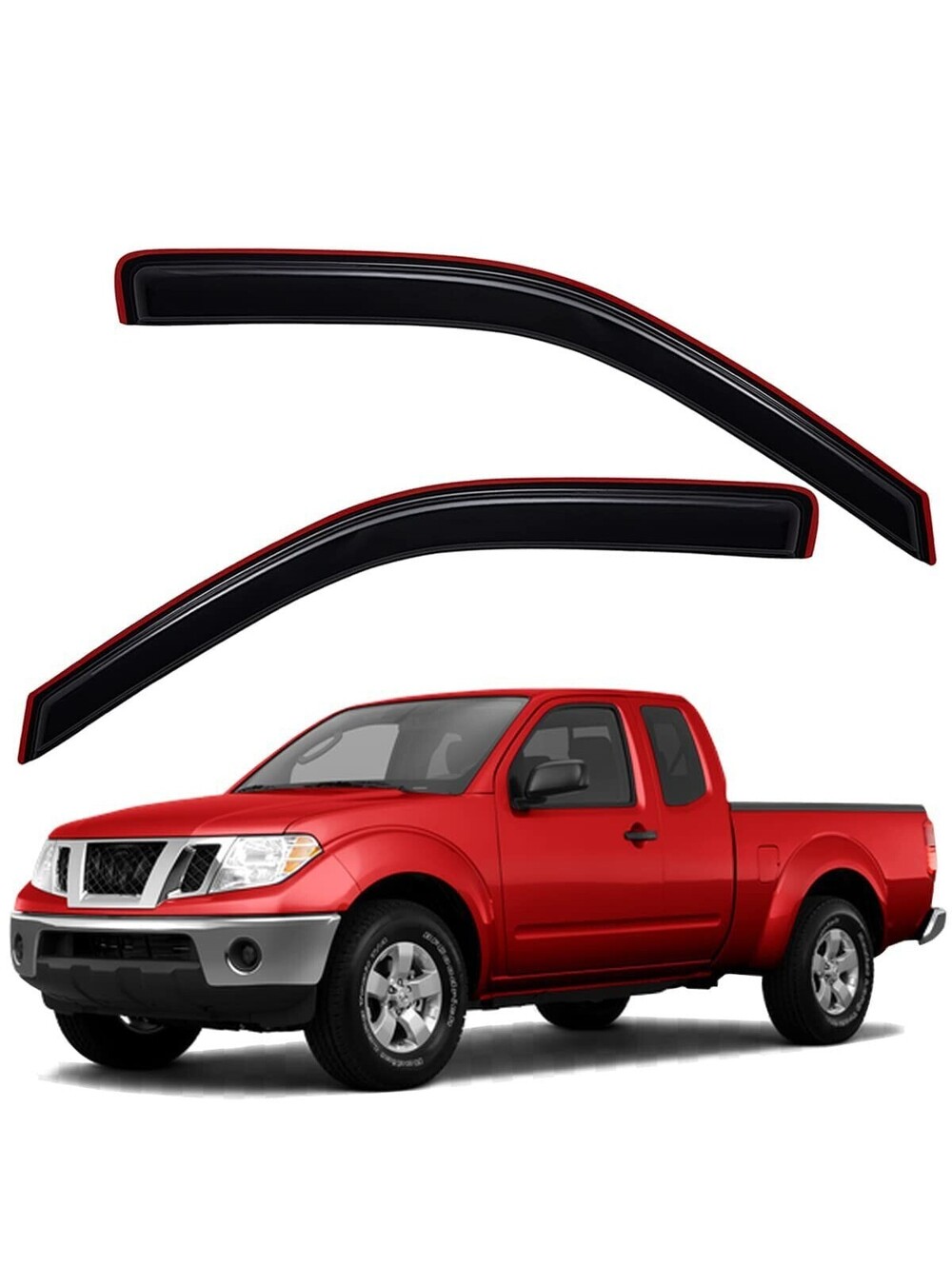 Lightronic Window Visors Fits 2005-2020 Nissan Frontier King Cab In-Channel 2Pc